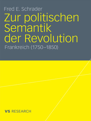 cover image of Zur politischen Semantik der Revolution